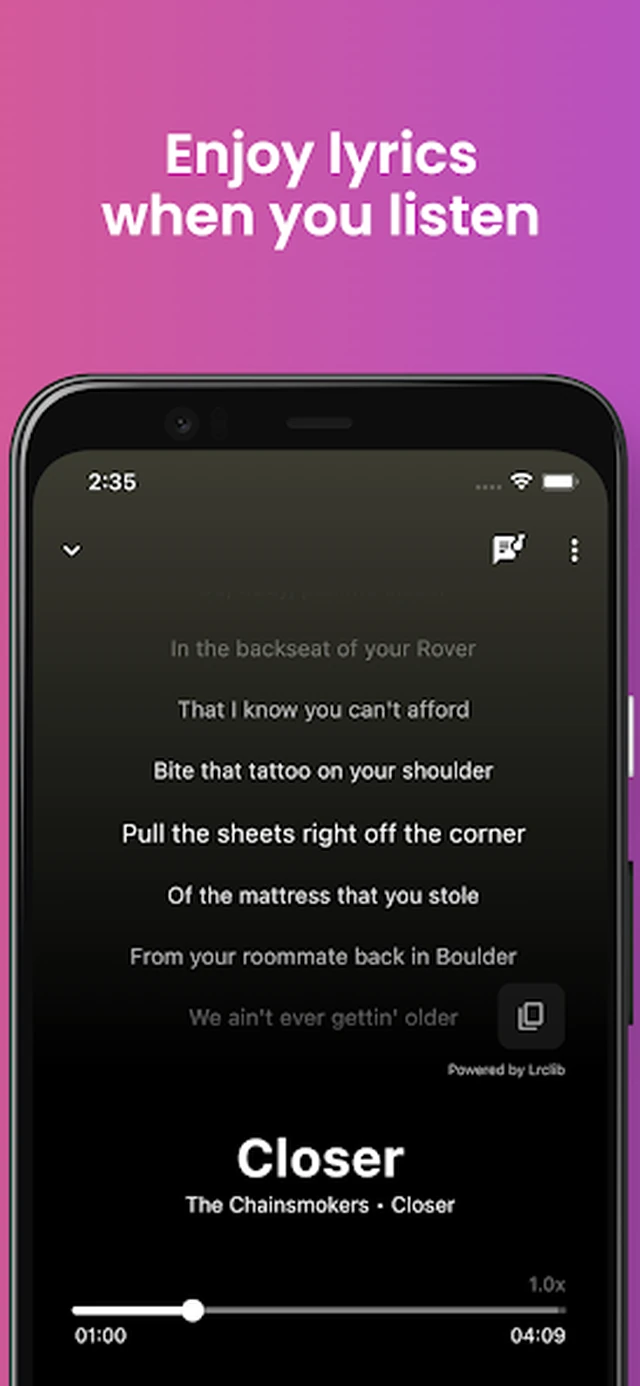 Joytify — Synced lyrics while you listen