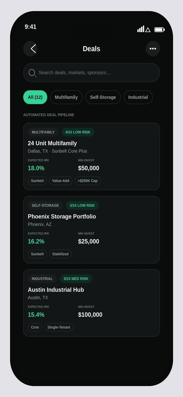 Unbroken Investing — Deals pipeline